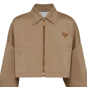 Prada triangle-logo cropped jacket