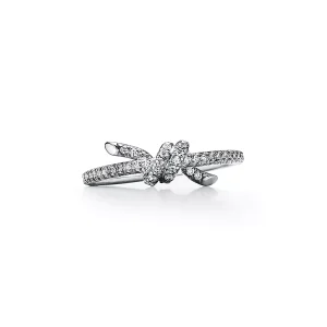 Tiffany Knot Ring in White Gold with Diamonds